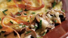 Omelet With Mushrooms Wallpaper For IPhone