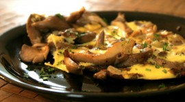 Omelet With Mushrooms Wallpaper HD