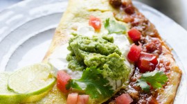 Omelet With Sour Cream Wallpaper For IPhone