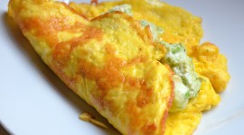 Omelet With Sour Cream Wallpaper HD