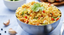 Rice With Vegetables Wallpaper Background