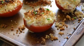 Tomatoes With Garlic And Cheese Wallpaper For Mobile
