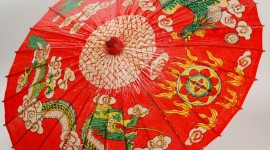 Chinese Umbrella Desktop Wallpaper For PC