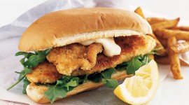 Fish Burger Desktop Wallpaper HD