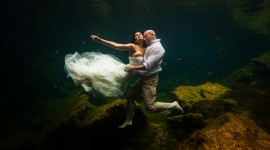 Wedding Underwater Aircraft Picture