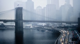 4K Bridge Fog Wallpaper Download