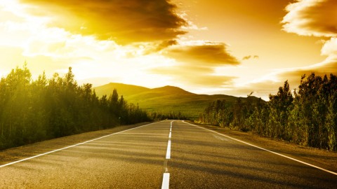 Sunset On The Road wallpapers high quality