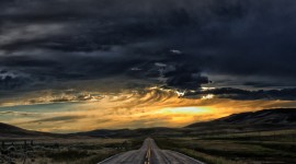 Sunset On The Road Wallpaper