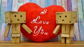 Cardboard Robot Love Wallpaper Download