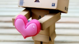 Cardboard Robot Love Wallpaper For Android