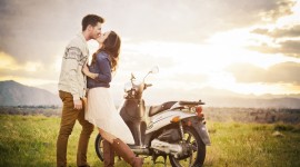 Couple Motorcycle Love Best Wallpaper
