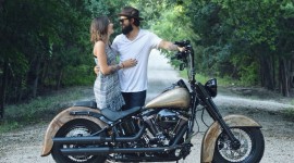 Couple Motorcycle Love Desktop Wallpaper