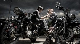 Couple Motorcycle Love Photo Download