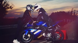 Couple Motorcycle Love Photo Free