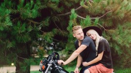 Couple Motorcycle Love Wallpaper For Android