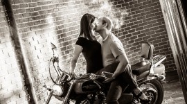 Couple Motorcycle Love Wallpaper For Mobile