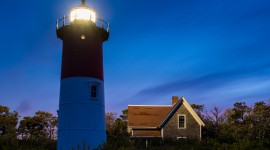 Lighthouse Night Wallpaper For PC