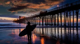 Surfer Sunset Wallpaper For Desktop