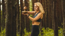 Yoga In The Forest Wallpaper Download Free