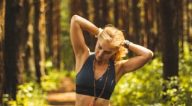 Yoga In The Forest Wallpaper For IPhone 6
