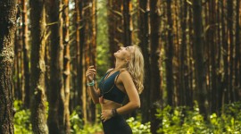 Yoga In The Forest Wallpaper For IPhone Download