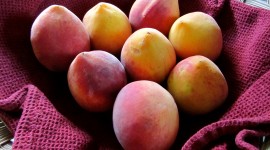 Basket With Peaches Wallpaper Download