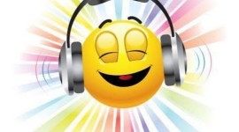 Smiley With Headphones Image