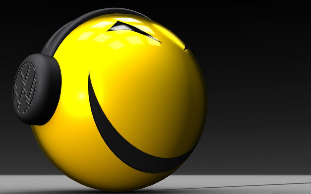 Smiley With Headphones wallpapers HD