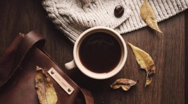 Coffee Autumn Wallpaper For IPhone