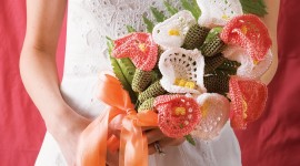 Knitted Flowers Photo