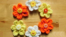 Knitted Flowers Photo Download