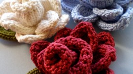 Knitted Flowers Wallpaper For Android