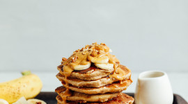 Pancakes With Banana Wallpaper For IPhone Free