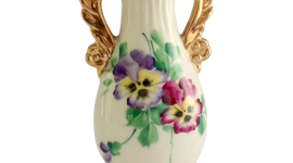 Pansies Vase Wallpaper For IPhone