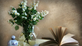 Book Flowers Wallpaper For Desktop