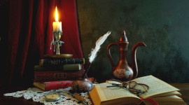 Books Candle Wallpaper 1080p