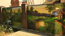 Painted Fences Picture Download