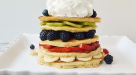 Pancakes With Fruits Wallpaper For IPhone