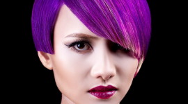 Purple Hair High Quality Wallpaper