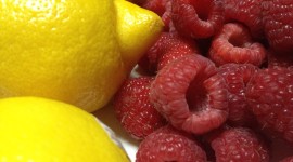 Raspberries With Lemon High Quality Wallpaper