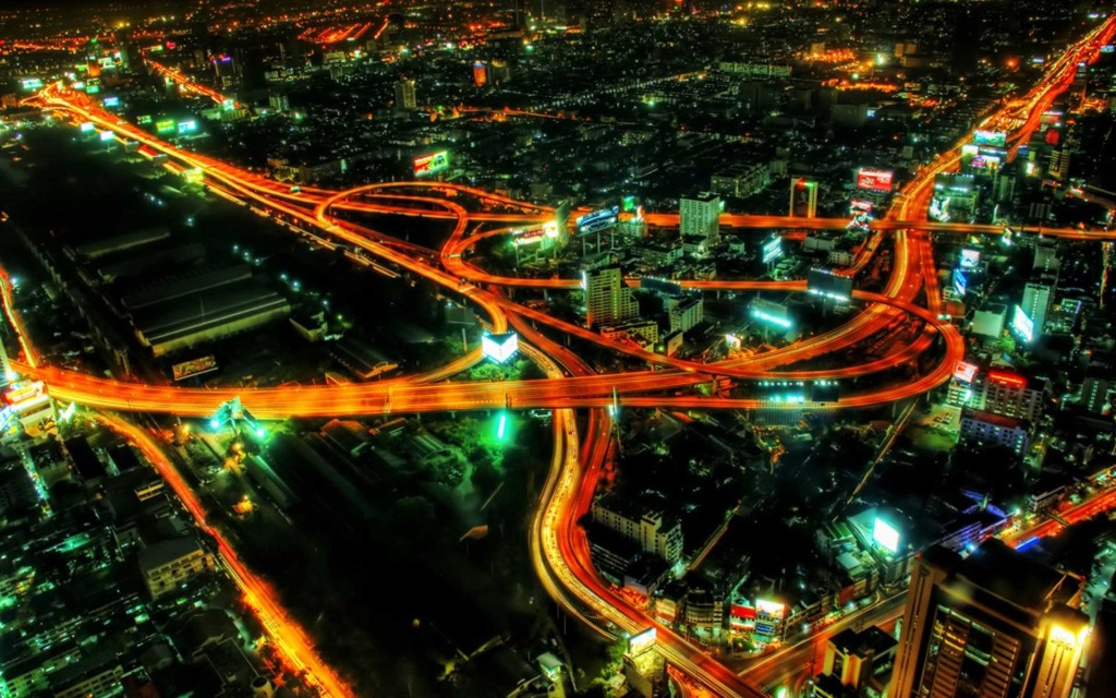 Road Junction Night wallpapers HD
