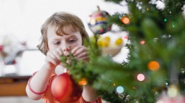 Children Decorate The Christmas Tree Image#2