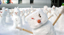 Funny Snowman Photo Free