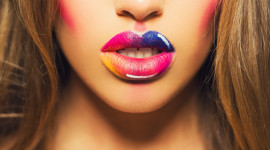 Girl Lips Lipstick Wallpaper