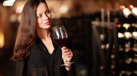 Girl With A Glass Of Wine Photo#2