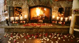 Romantic Fireplace Wallpaper