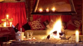 Romantic Fireplace Wallpaper For Mobile