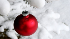 Snow Christmas Ball Desktop Wallpaper HD