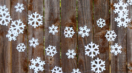 Snowflake Garland Desktop Wallpaper
