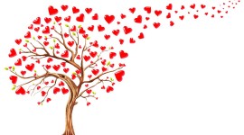 Tree Hearts Wallpaper
